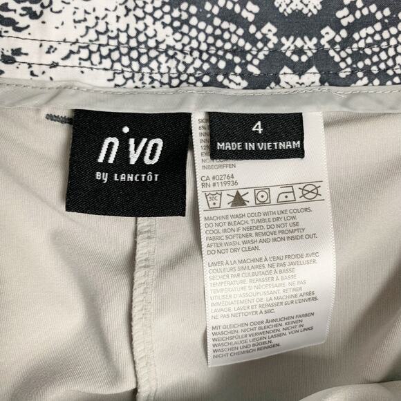 NVO Skort Built In Shorts Grey White Snakeskin Stretch Active Women's 4 - Picture 4 of 7